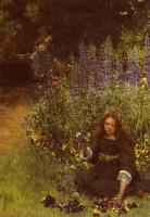 Alma-Tadema, Lady Laura Teresa - Gathering Pansies